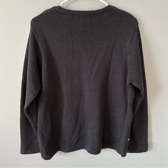 Ashley Hill Sweater Cardigan Womens Size Medium Gray White Christmas Vintage - Picture 11 of 16